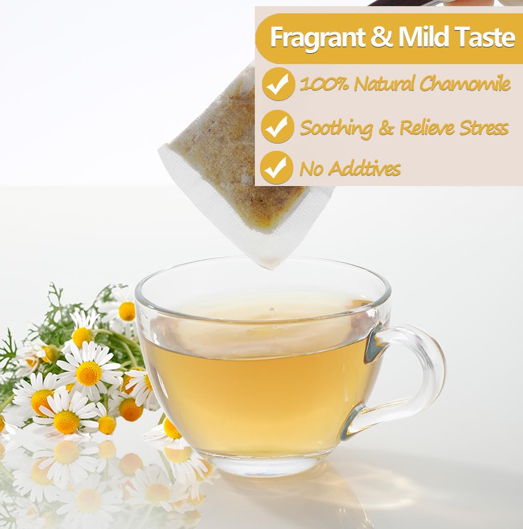 135 Premium Chamomile Tea Bags, Made with 100% Pure Natural Chamomile Flower, Caffeine Free & Non-GMO.-Ultra Herb Tea