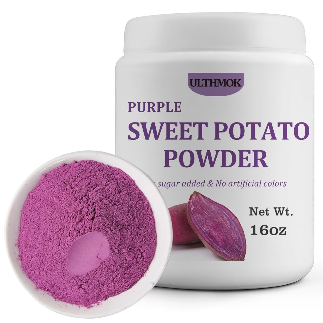 Premium Purple Sweet Potato Powder 1LB/454g,Natural Purple Food Coloring,No Additives & Gluten Free.-Ultra Herb Tea