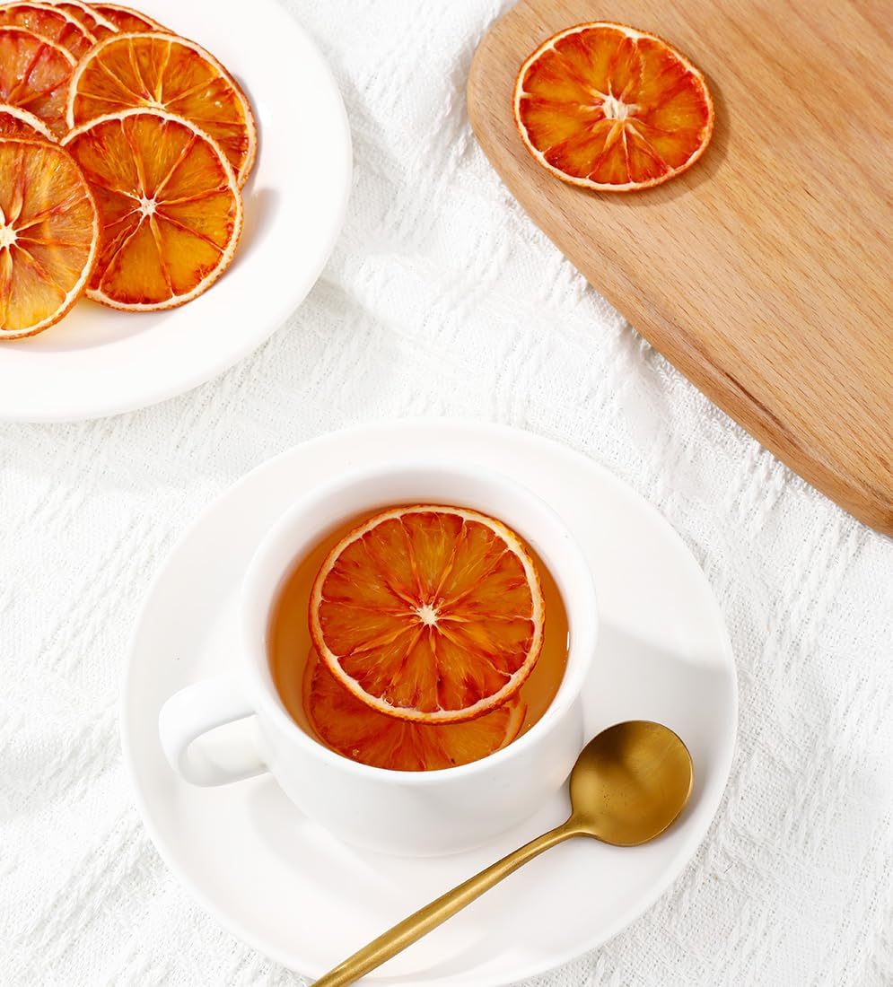 Selected Dried Blood Orange Slices 5 Oz/142g, Culinary & Garnish Grade, Dehydrated Blood Orange for Cocktail, Decoration, 100% Natural, No Sugar Added.-Ultra Herb Tea