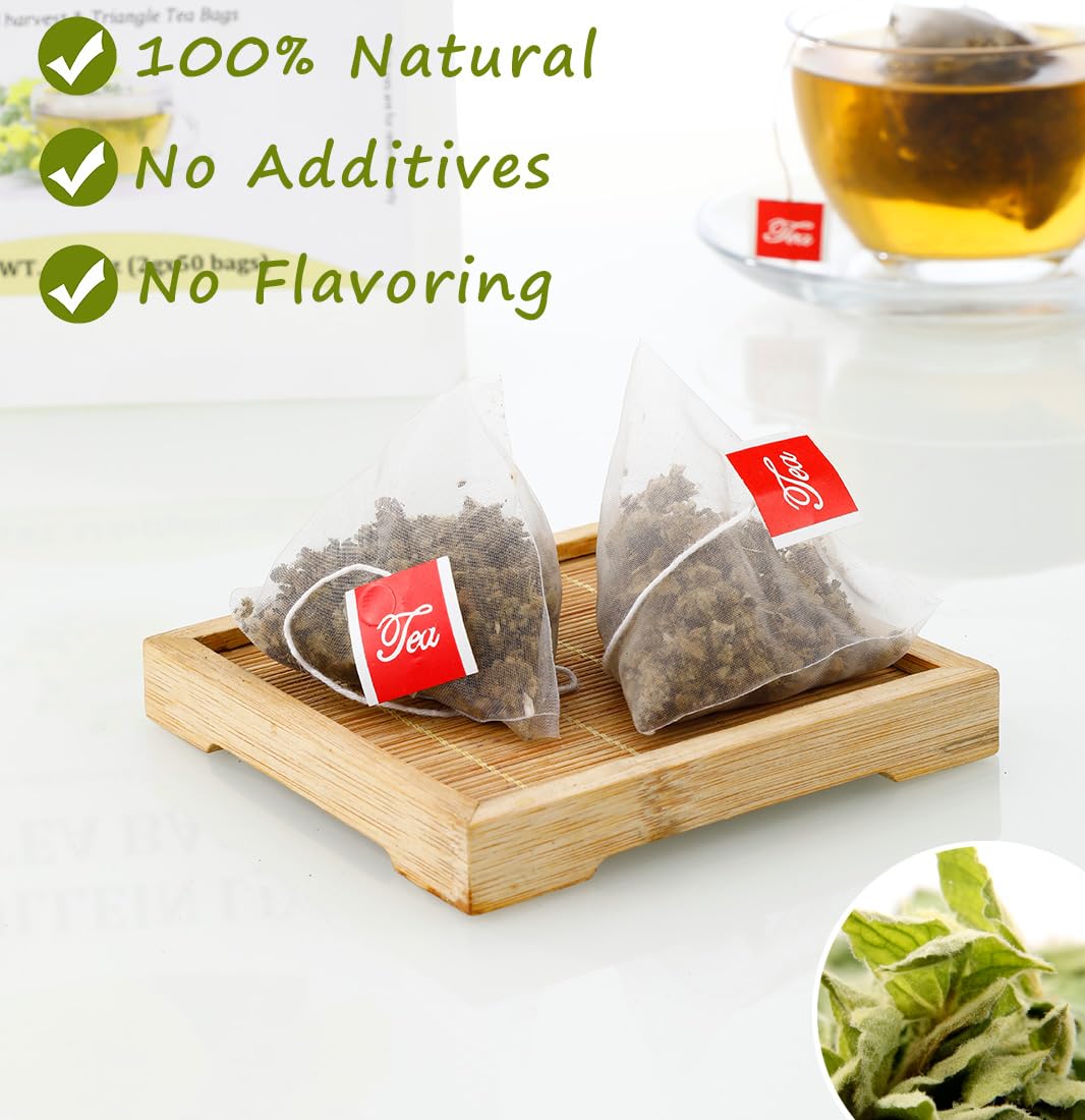Premium 50 Mullein Leaf Tea Bags. Made with 100% Pure Mullein Leaves, for Lungs Cleanse and Respiratory Support, No Flavoring & No Additives & Caffeine Free.-Ultra Herb Tea