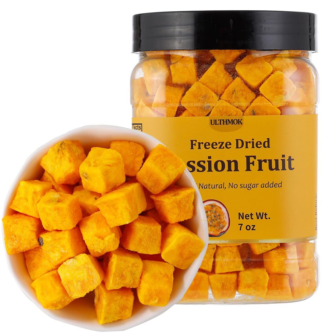 Premium Freeze Dried Passion Fruit 7 Oz/199g,Frozen Passion Fruit Tea,100% Natural & No Additives.-Ultra Herb Tea