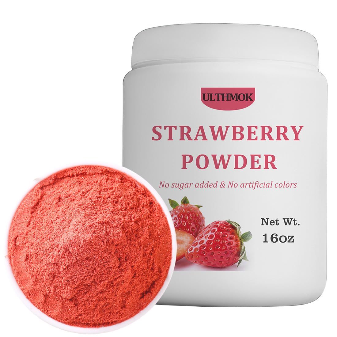 Premium Freeze Dried Strawberry Powder 1LB /453g, 1 Ingredient,No Sugar Added,100% Natural Strawberry Powder for Baking,No Additives.-Ultra Herb Tea