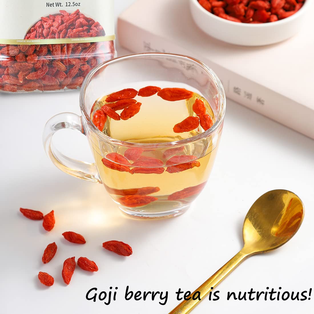 Premium Dried Goji Berries 12.5Oz/354g,Selected Goji Berry.100% Natural & No Additives for Tea,Baking.-Ultra Herb Tea