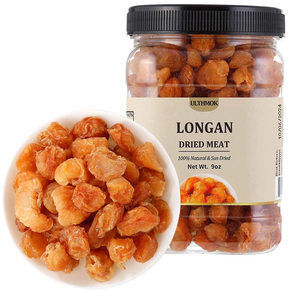 Premium Dried Longan Fruit 9 Oz/256g,Selected Longan Fruit,100% Natural, No Sugar Added & No Additive.-Ultra Herb Tea