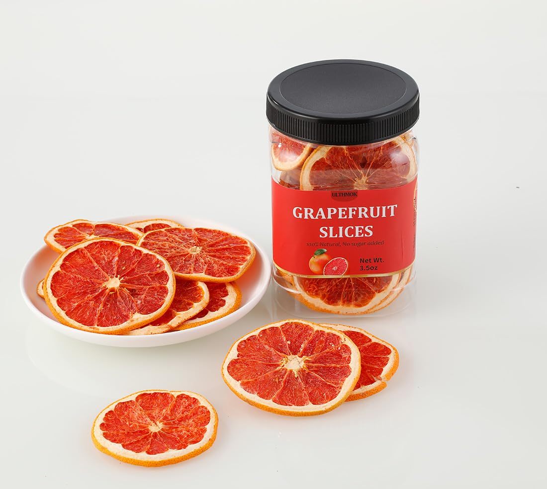 Premium Dried Grapefruit Slices 3.5 Oz/100g,Dehydrated Grapefruit,100% Natural,No Additives & No Sugar Added.-Ultra Herb Tea