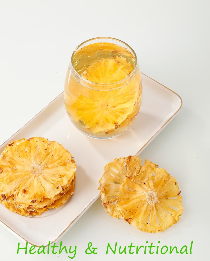 Premium Dried Pineapple 5 Oz/142g,Dehydrated Pineapple Slices,100% Natural,No Sugar Added & No Additives.-Ultra Herb Tea