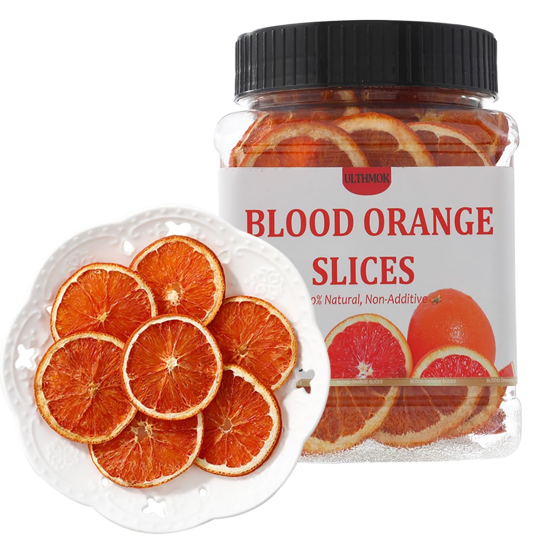 Premium Dried Blood Orange Slices,4.5Oz/128g,Dehydrated Blood Orange for Cocktails,NO Addtives & No Sugar Added.-Ultra Herb Tea