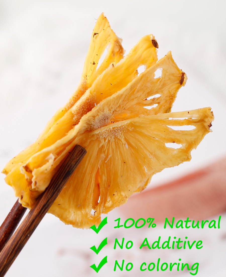 Premium Dried Pineapple 5 Oz/142g,Dehydrated Pineapple Slices,100% Natural,No Sugar Added & No Additives.-Ultra Herb Tea