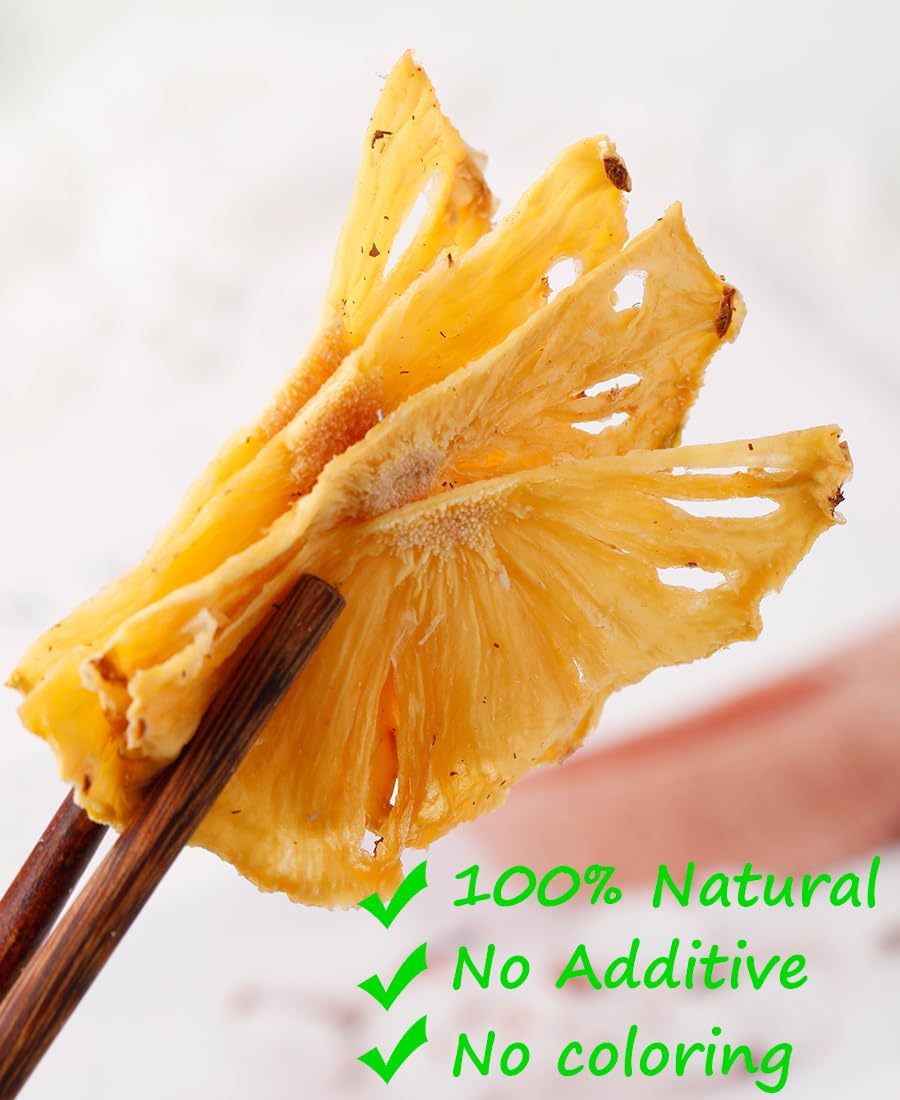 Premium Dried Pineapple 5 Oz/142g,Dehydrated Pineapple Slices,100% Natural,No Sugar Added & No Additives.-Ultra Herb Tea