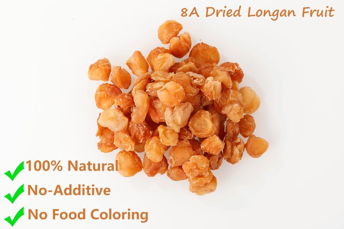 Premium Dried Longan Fruit 9 Oz/256g,Selected Longan Fruit,100% Natural, No Sugar Added & No Additive.-Ultra Herb Tea