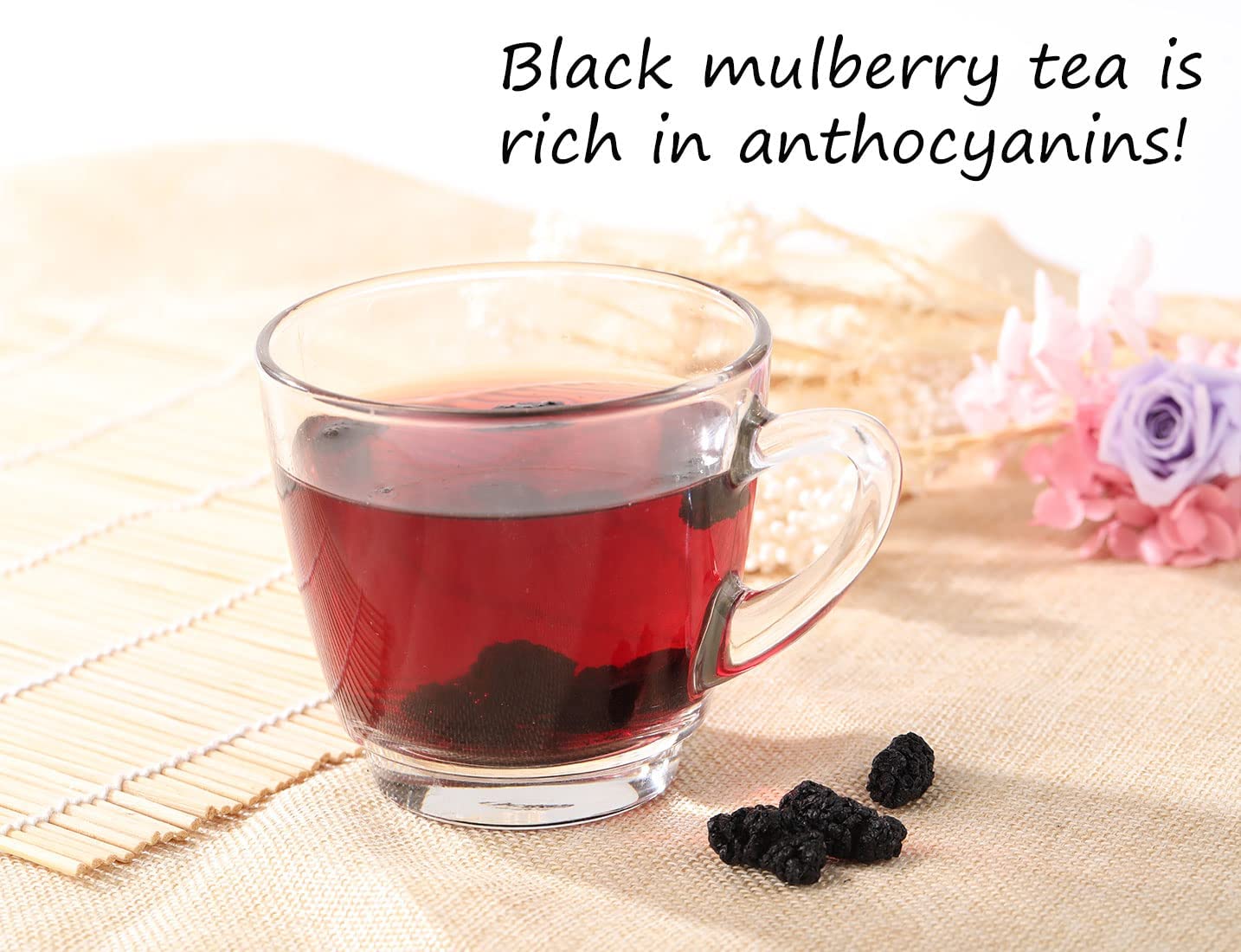 Top Grade Premium Dried Black Mulberries 9 Oz/254g,Big & Delicious,Hand Picked.No Sugar Added & No Additives.-Ultra Herb Tea