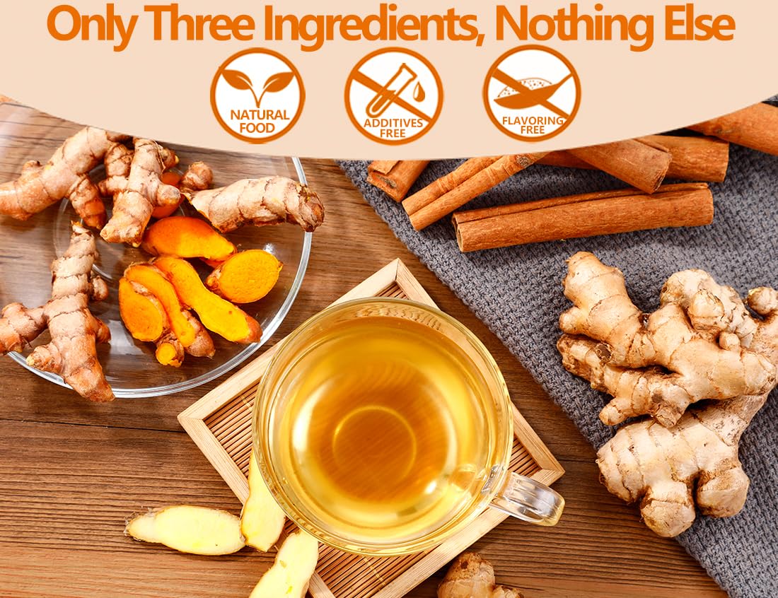 120 Premium Turmeric, Ginger, Cinnamon Blend Tea Bags, 100% Natural & No Additives & Caffeine Free.-Ultra Herb Tea