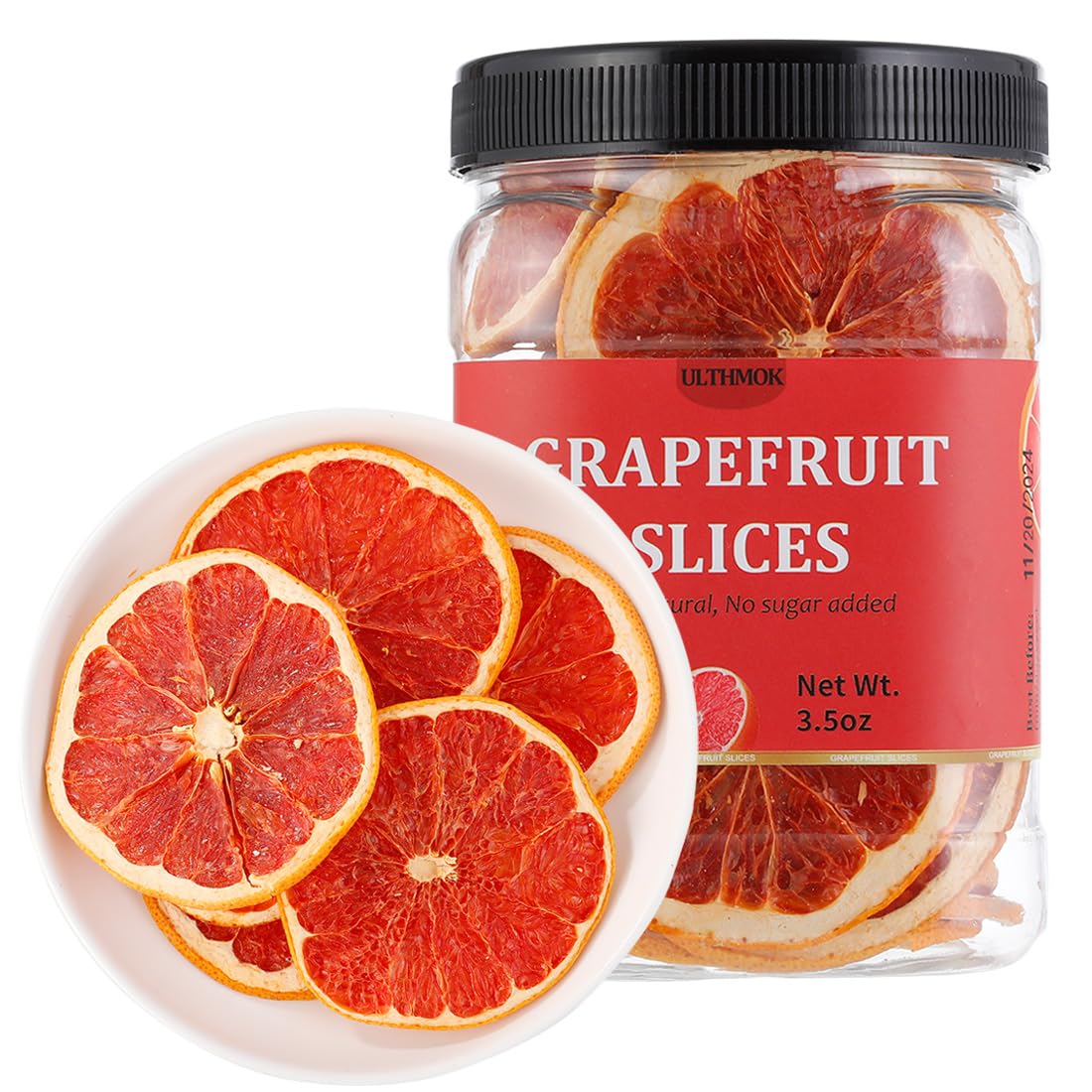 Premium Dried Grapefruit Slices 3.5 Oz/100g,Dehydrated Grapefruit,100% Natural,No Additives & No Sugar Added.-Ultra Herb Tea