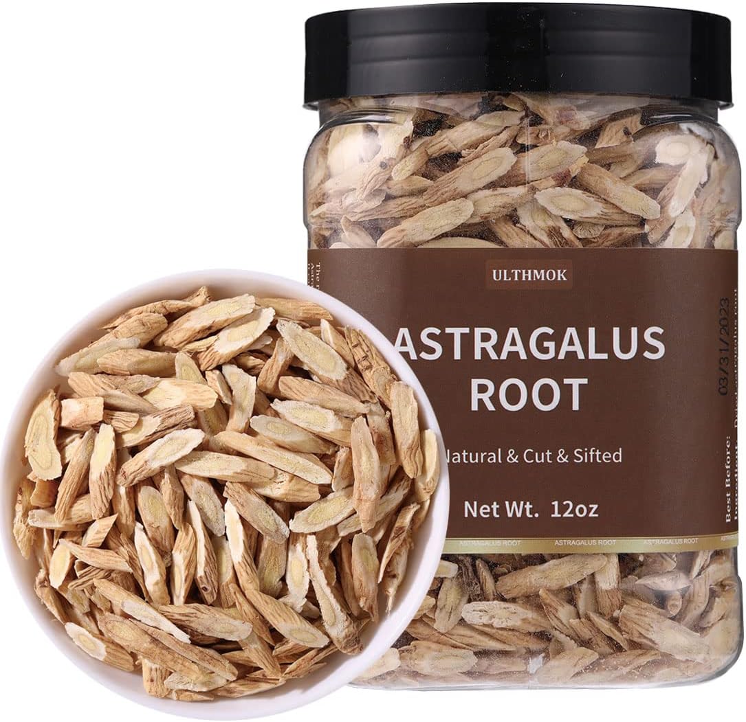 Premium Astragalus Root Tea Slices/12 Oz(339g),Featured Pure and Natural,No additives,Cut and Sifted Herbal Tea.-Ultra Herb Tea