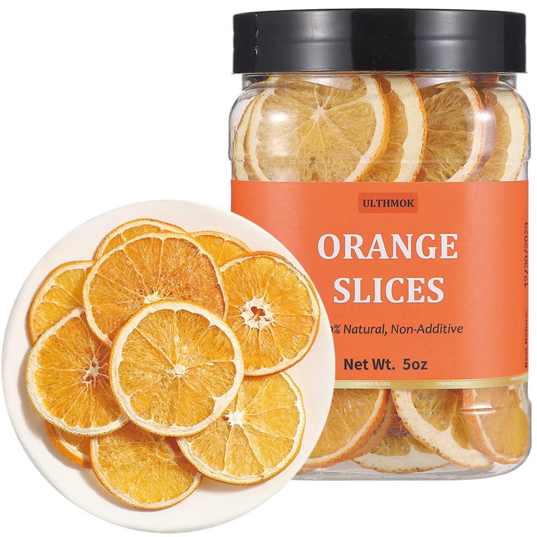 Premium Dried Orange Slices 5 Oz/142g,Dehydrated Dried Oranges.100% Natural & No Additives,No Sugar Added.-Ultra Herb Tea