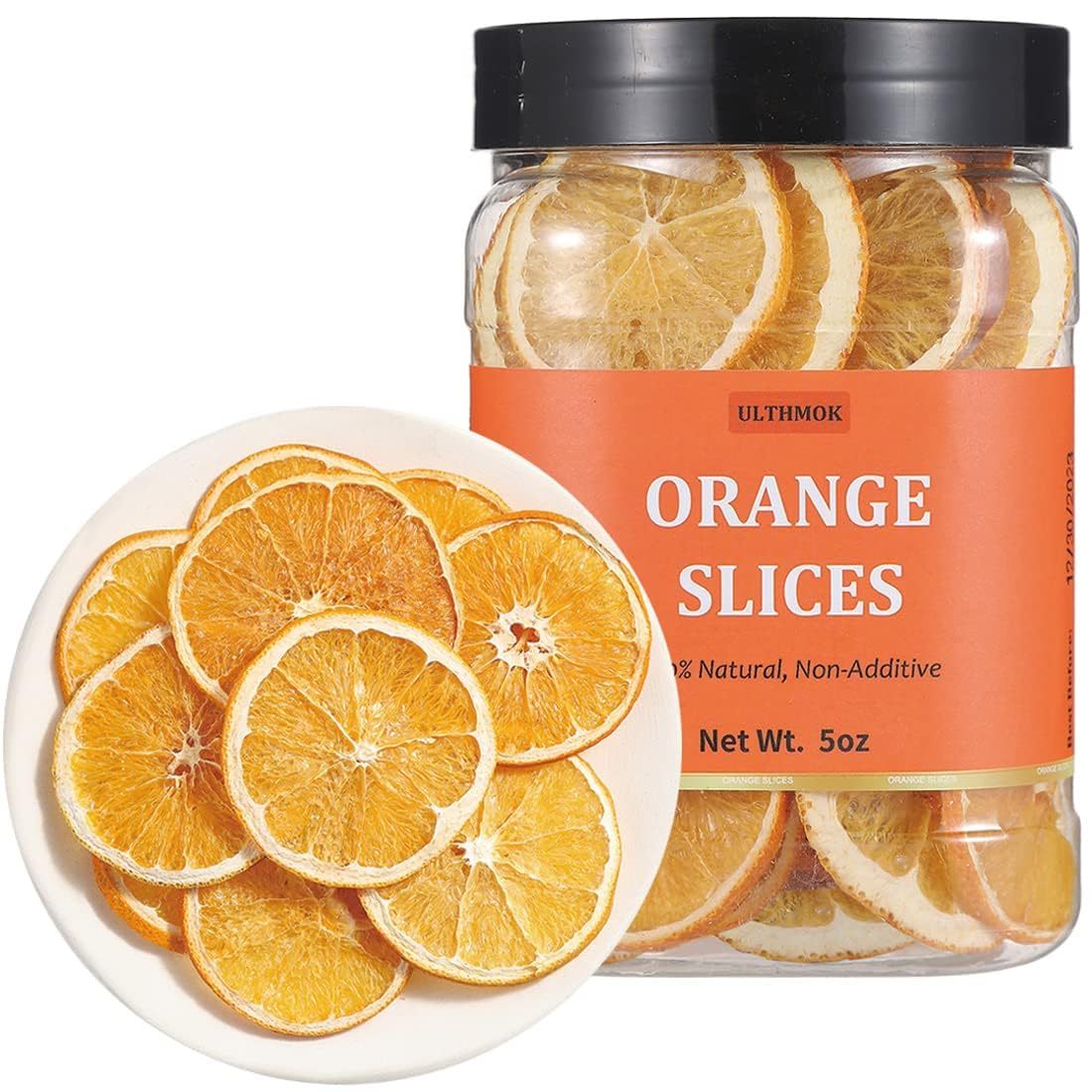 Premium Dried Orange Slices 5 Oz/142g,Dehydrated Dried Oranges.100% Natural & No Additives,No Sugar Added.-Ultra Herb Tea