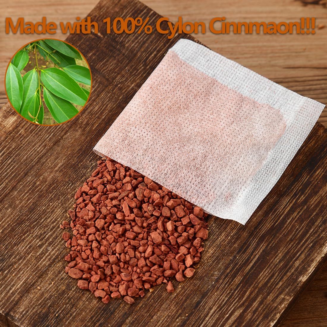 Premium 100 Ceylon Cinnamon Tea Bags, Made with 100% Ceylon Cinnamon Sticks, No Additives & Caffeine Free.-Ultra Herb Tea