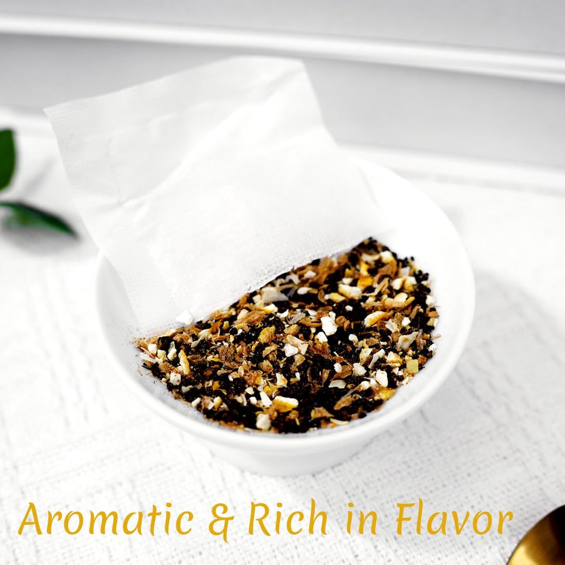 Premium 50 Lemon Hot Cinnamon Black Fruit Tea Bags, Made with 100% Natural Fruit & Herbs, No Additives & Caffeine Free.