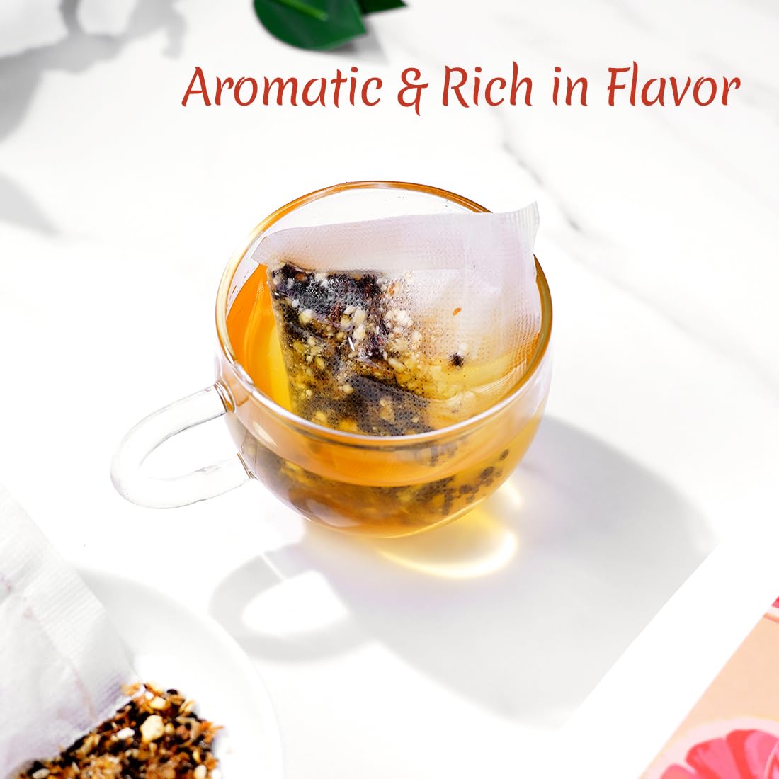 Premium 50 Grapefruit Hot Cinnamon Black Fruit Tea Bags, Made with 100% Natural Fruit & Herbs, No Additives & Caffeine Free.