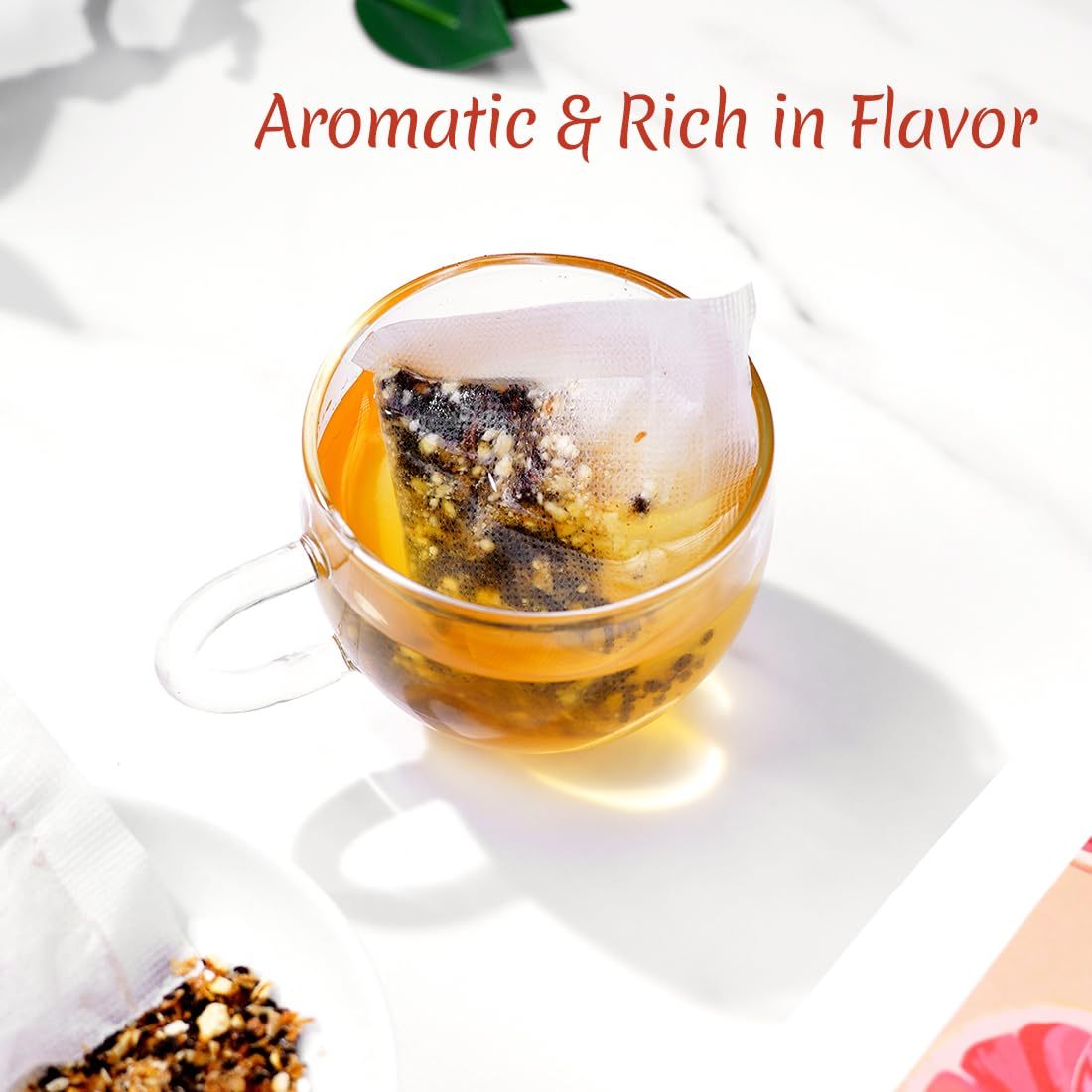 Premium 50 Grapefruit Hot Cinnamon Black Fruit Tea Bags, Made with 100% Natural Fruit & Herbs, No Additives & Caffeine Free.