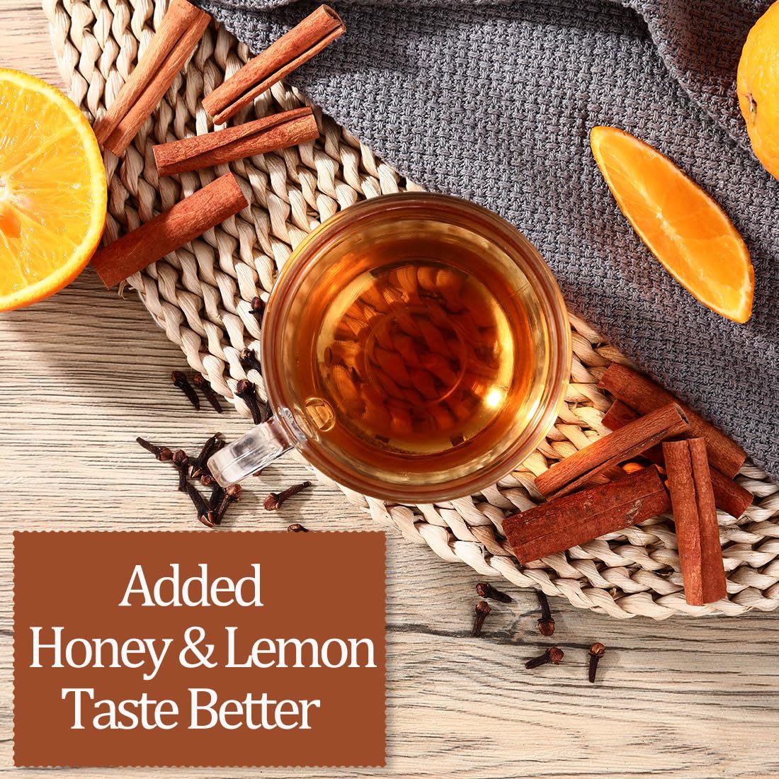 60 Premium Cinnamon Black Tea, 4.23OZ (120g), 100% Natural & No Additives.