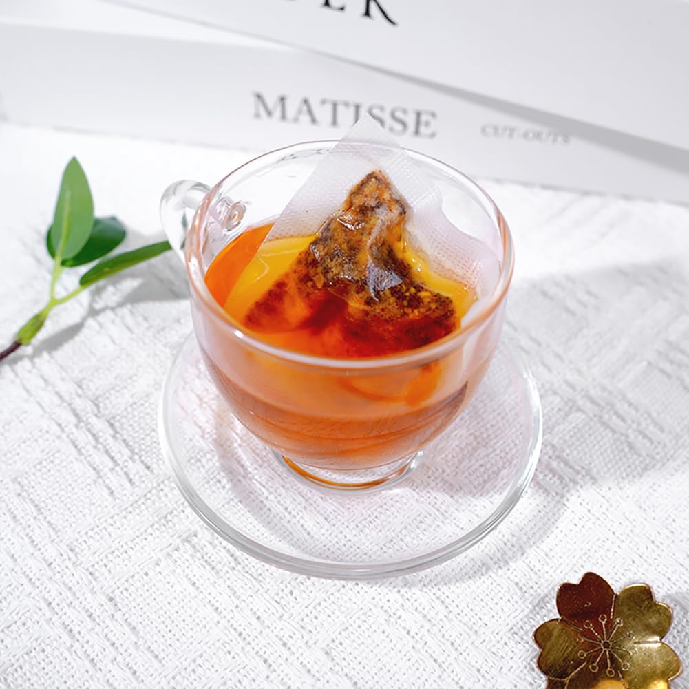 Premium 50 Oranges Hot Cinnamon Black Fruit Tea Bags, Made with 100% Natural Fruit & Herbs, No Additives & Caffeine Free.