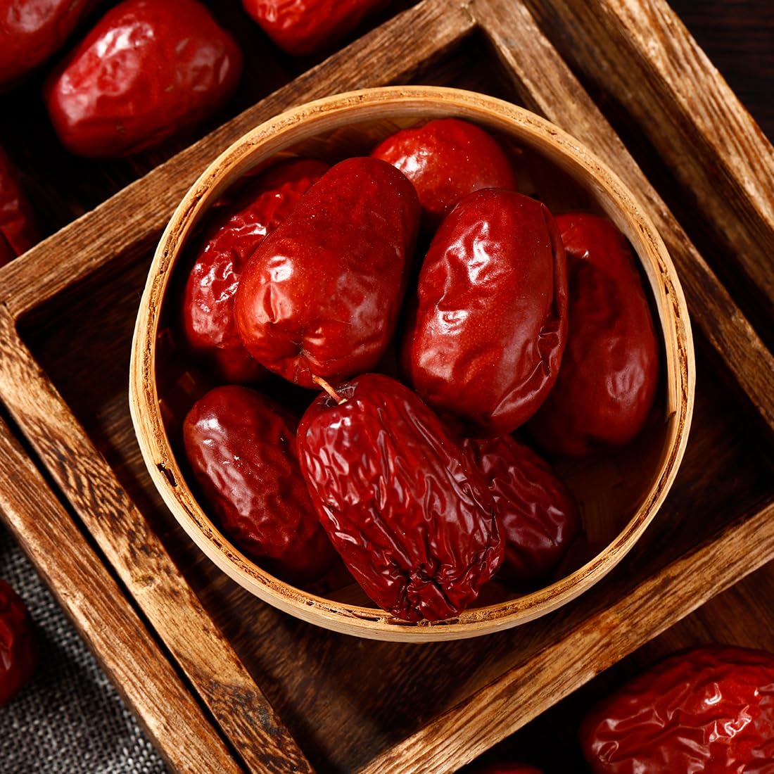 Premium Big Jujube Red Dates 1LB (453g), Seleted Dried Fruit, Big & Delicious, 100% Natural 红枣.