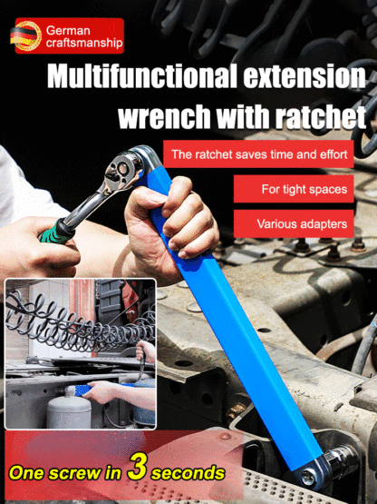 Multifunctional extension wrench with ratchet