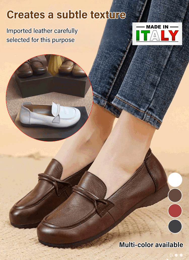 [Swollen Feet Customized] Calfskin Mom Shoes