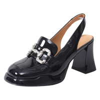 Rhinestone Closed Toe High Heel Sandals