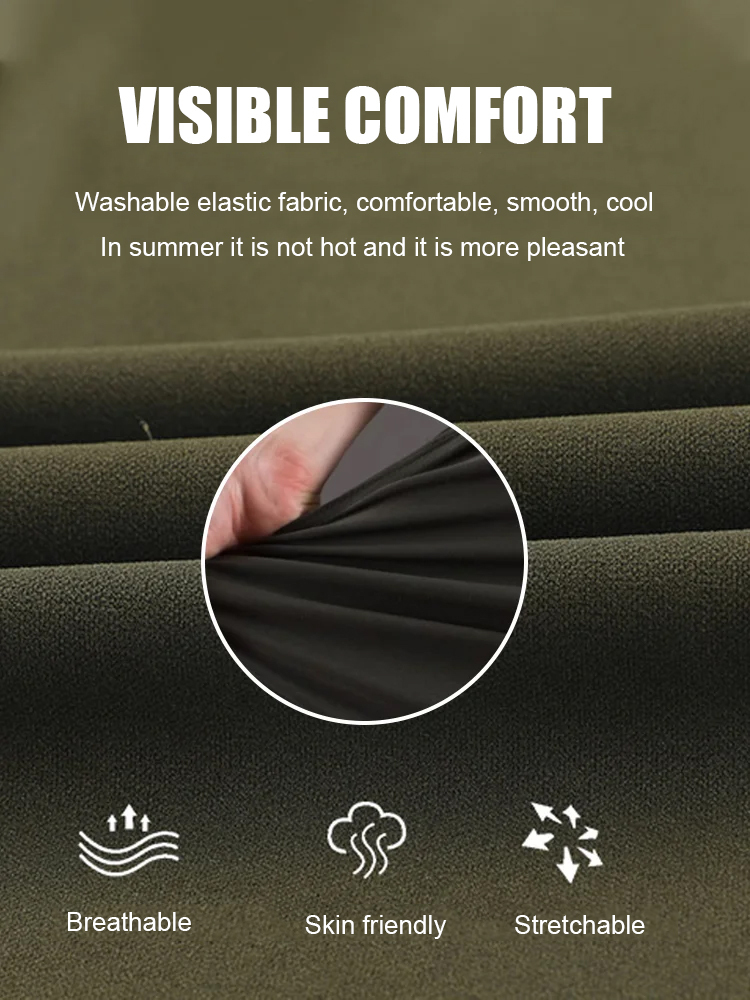 Multi-Pocket High Waisted Stretch Straight Leg Pants