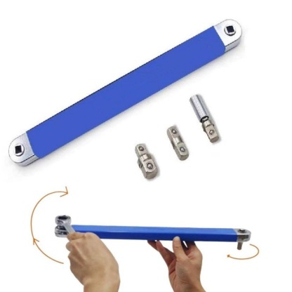 Multifunctional extension wrench with ratchet