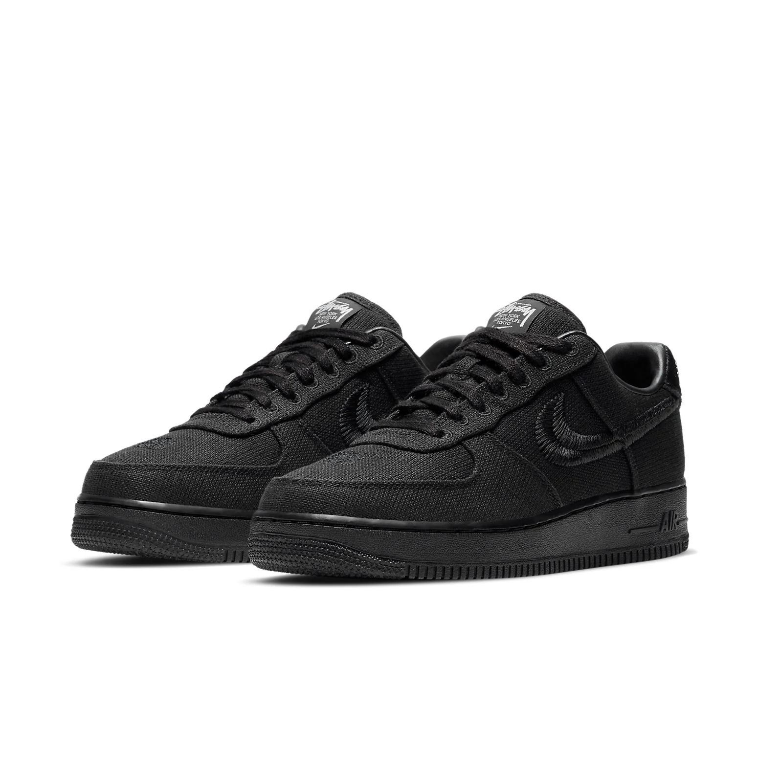 nitthhke Stussy x Air fortthhce 1 Low 'Triple Black'