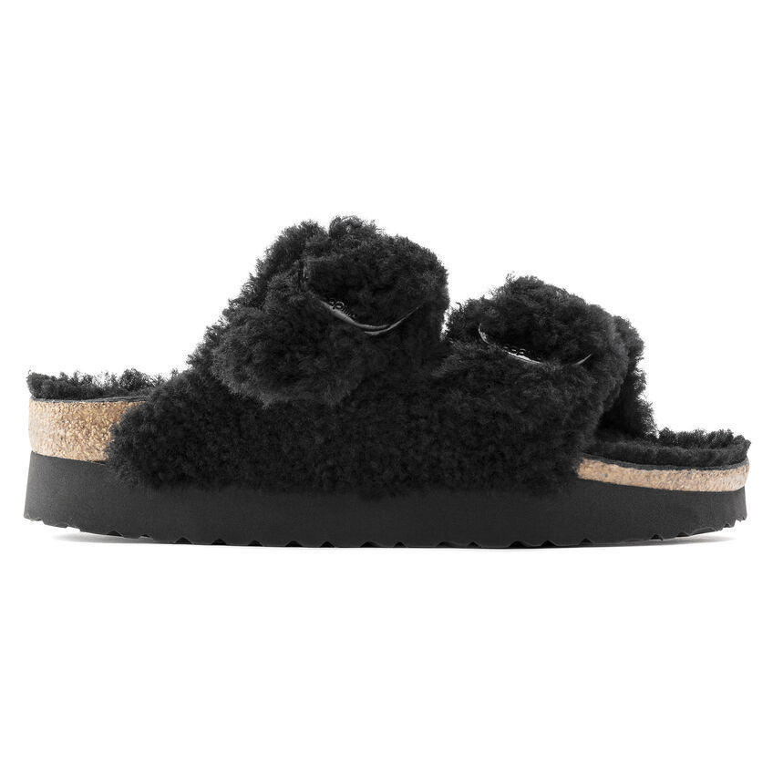 Birketthhnstock Arizona Big Buckle Shearling Teddy Black