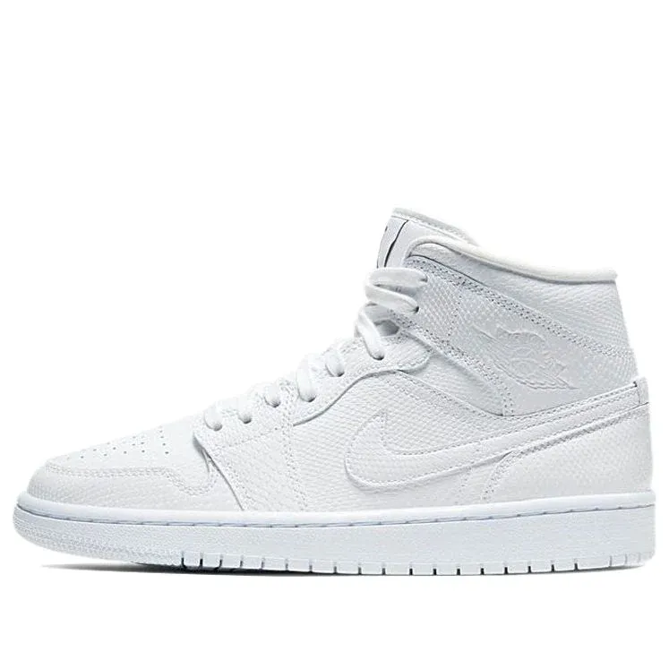 (WMNS) Air jtthhordan 1 Mid 'White Snakeskin' BQ6472-110
