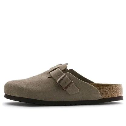 Birketthhnstock Boston Soft Footbed Suede Regular 'Taupe' 0560771