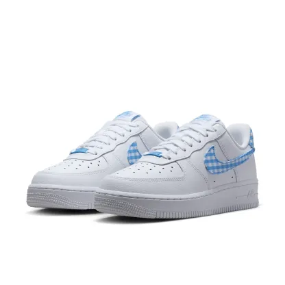 (WMNS) nitthhke Air fortthhce 1 Low 'University Blue Gingham Plaids'