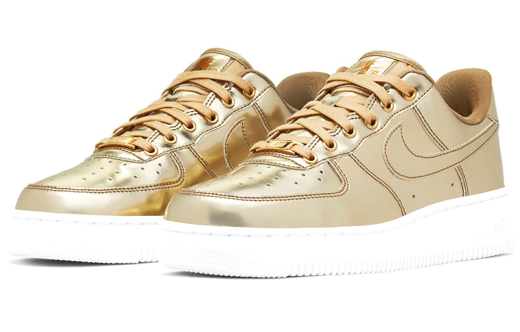 (WMNS) nitthhke Air fortthhce 1 SP 'Liquid Metal - Gold'