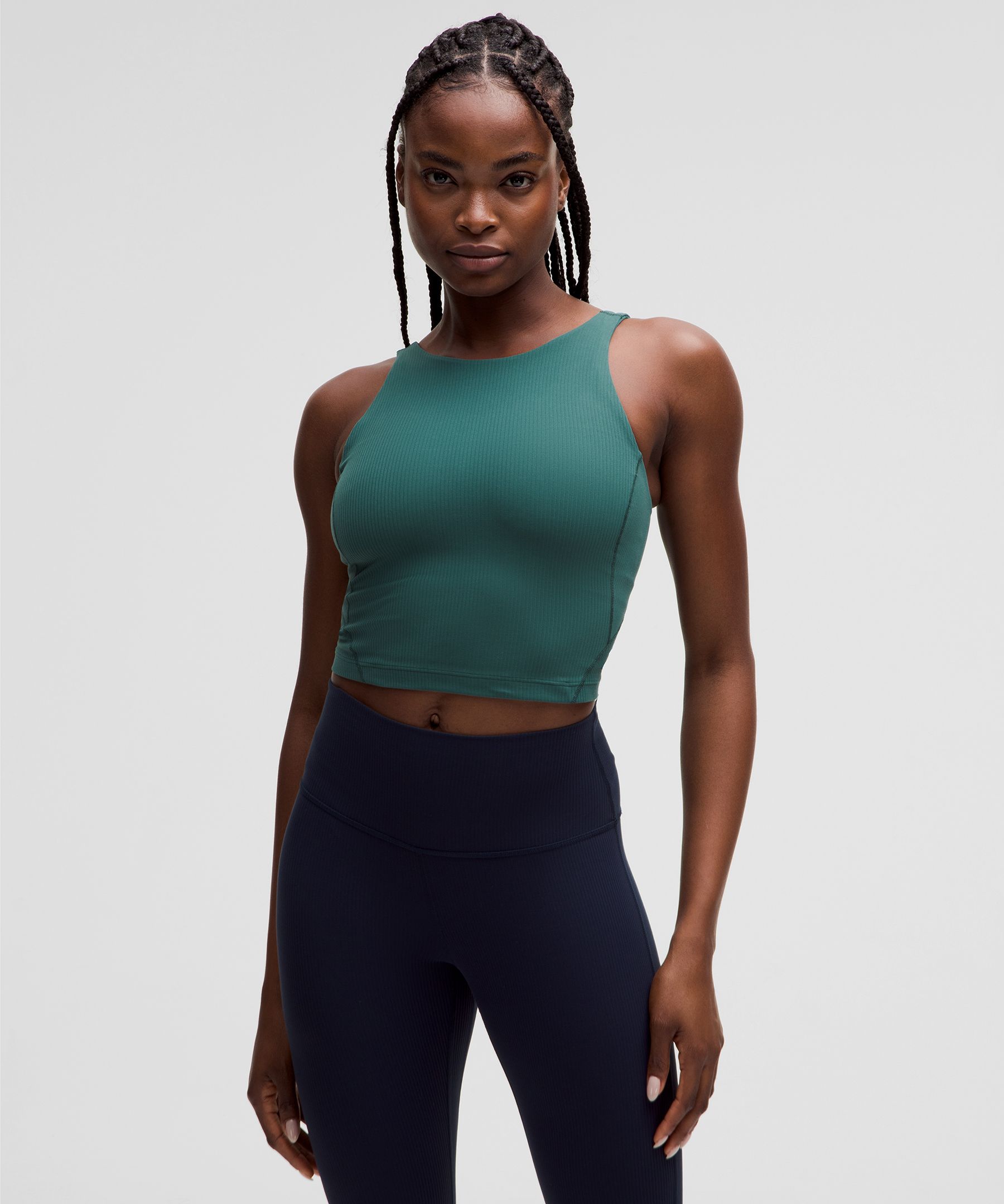 lulu Align Ribbed High-Neck Tank Top