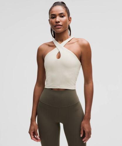 lulu Align Keyhole Halter Tank Top Light Support, A/B Cup