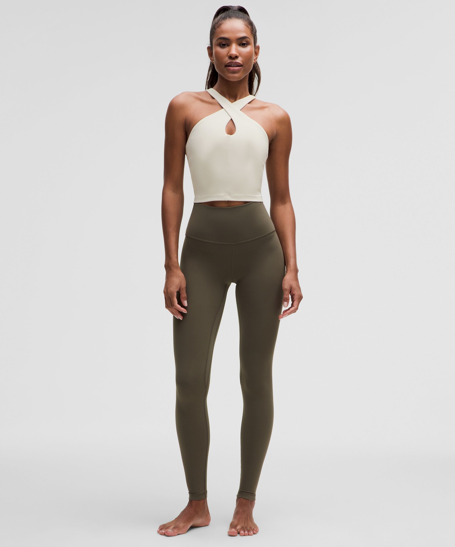 lulu Align Keyhole Halter Tank Top Light Support, A/B Cup