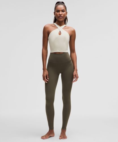 lulu Align Keyhole Halter Tank Top Light Support, A/B Cup