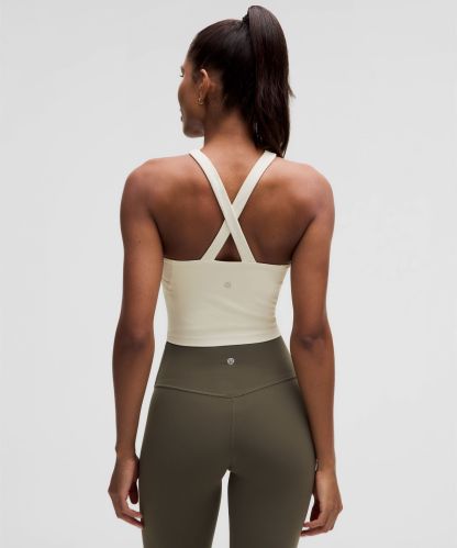 lulu Align Keyhole Halter Tank Top Light Support, A/B Cup