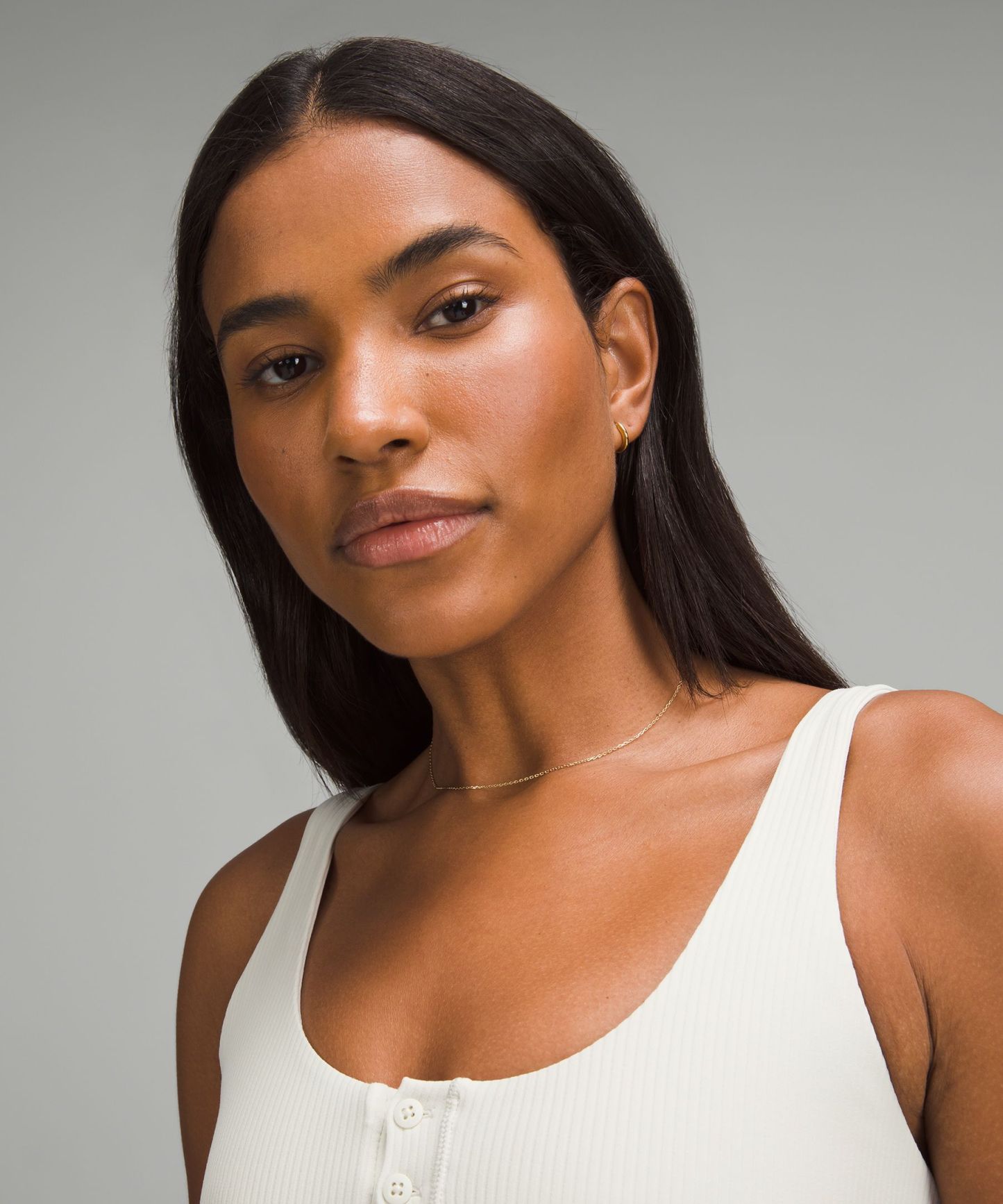 lulu Align Ribbed Henley Tank Top Light Support, A/B Cup