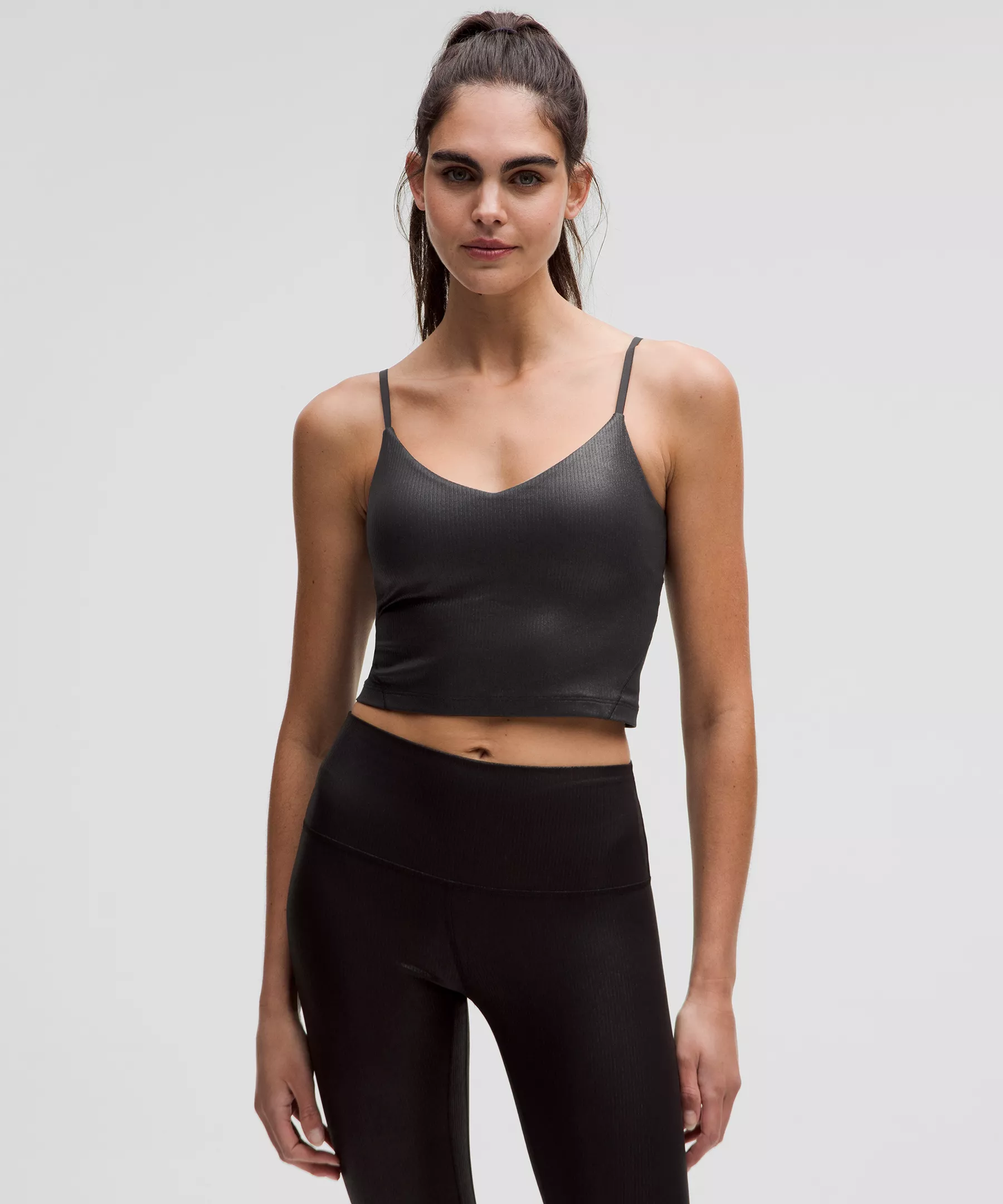 lulu Align Ribbed Cami Tank Top Shine A/B Cup