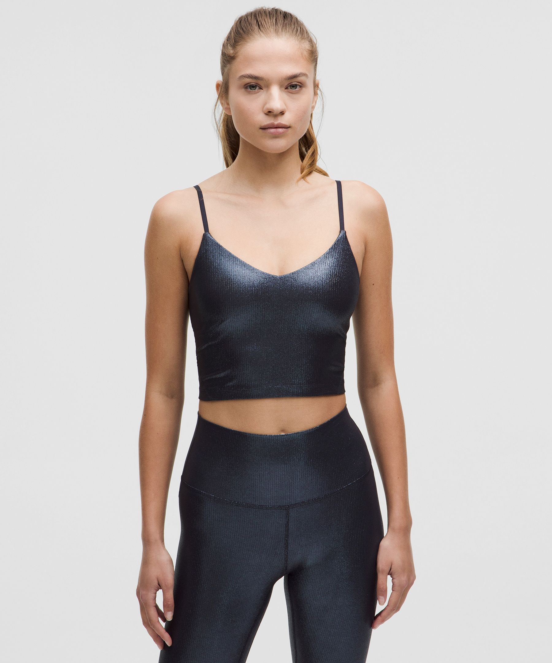 lulu Align Ribbed Cami Tank Top Shine A/B Cup