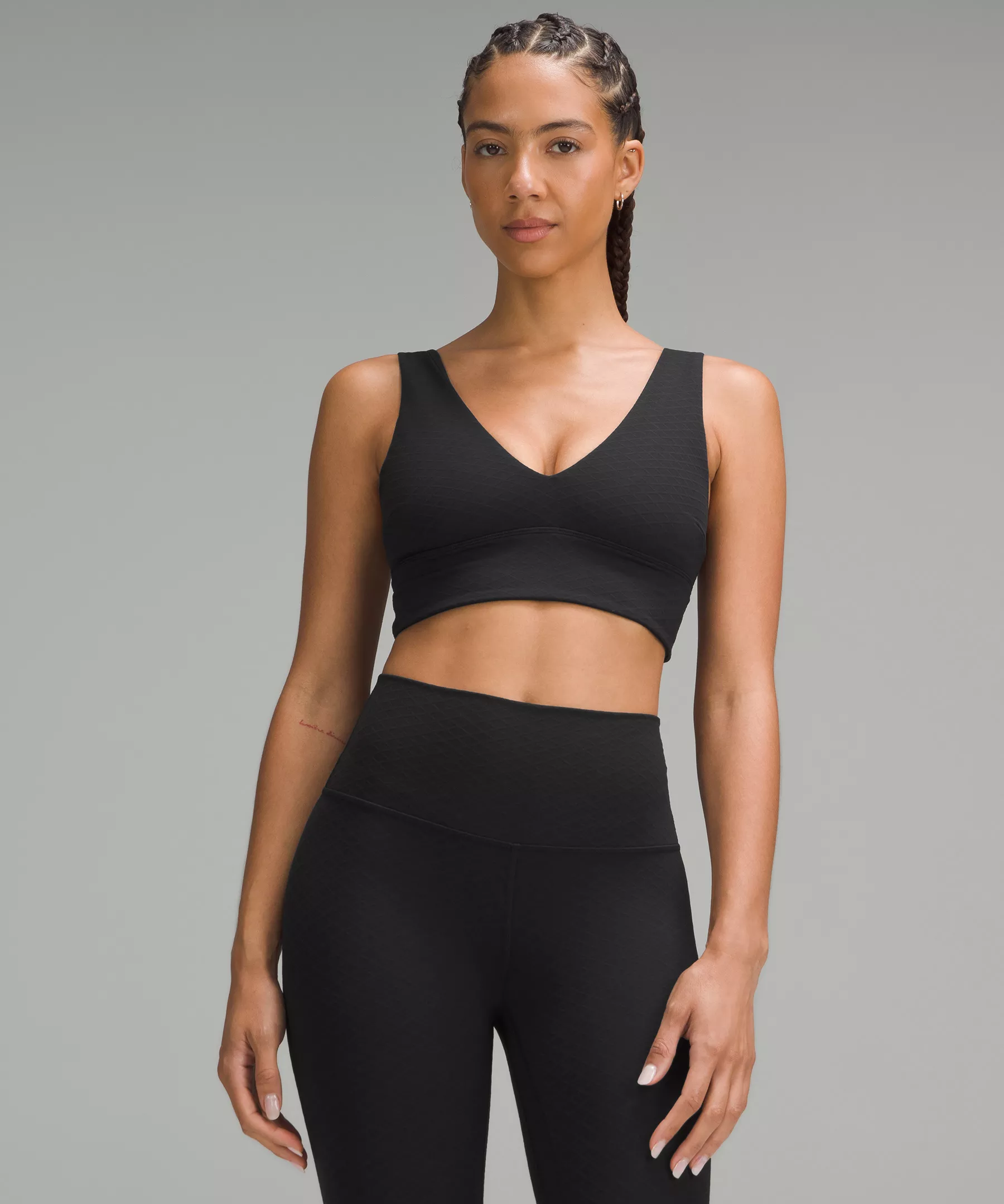 lulu Align V-Neck Bra Light Support, C/D Cup Diamond