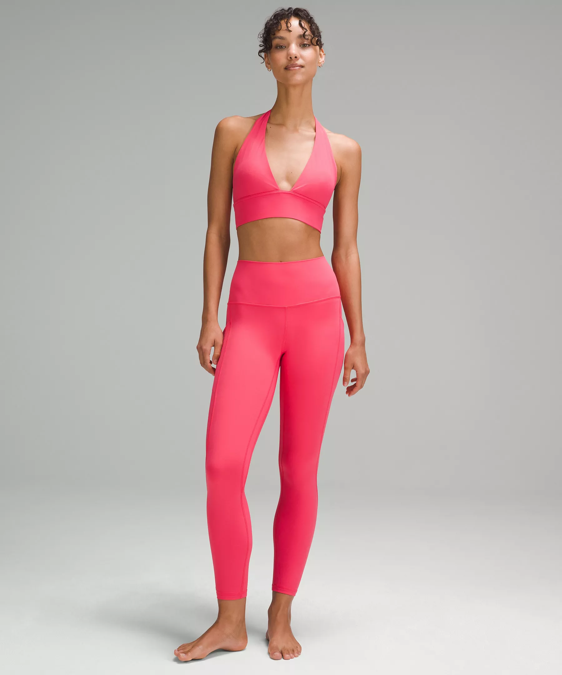 lulu Align Halter Bra Light Support, C/D Cup