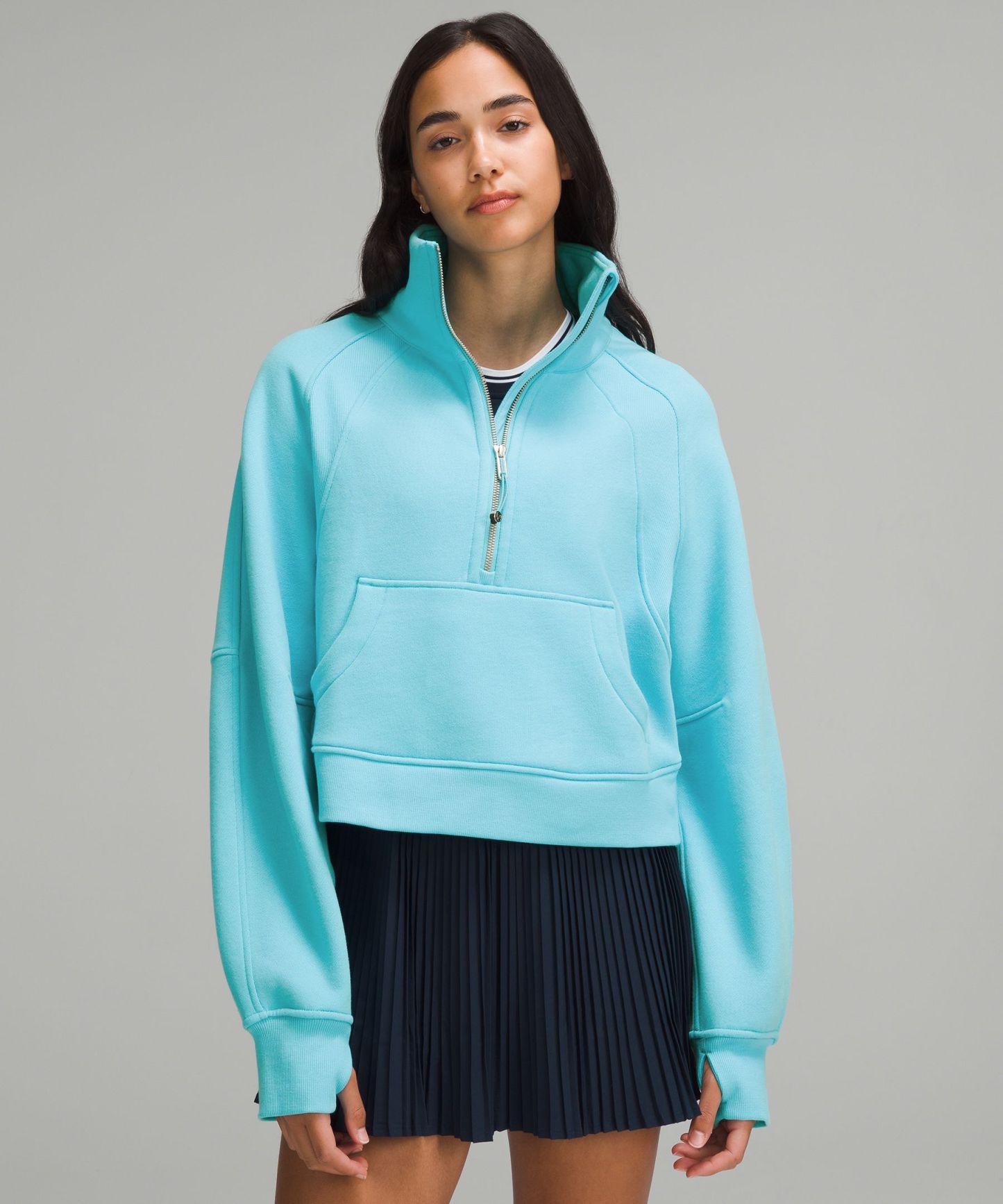 Scuba Oversized Funnel-Neck Half Zip