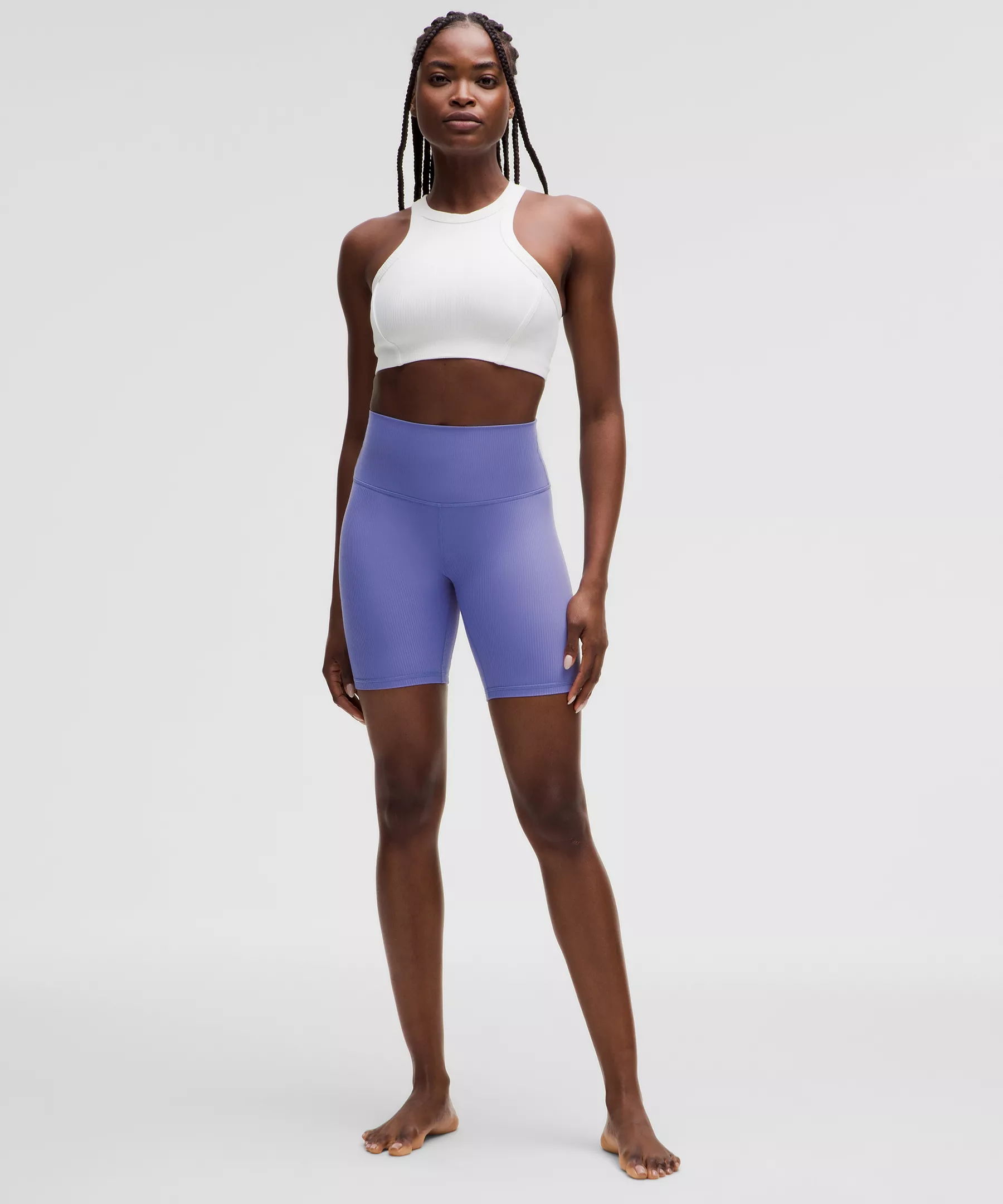 lulu Align Ribbed High-Rise Short 8"